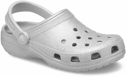 Klapki Crocs Classic Glitter Clog 205942 Srebrny