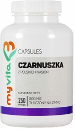 Olej z Czarnuszki 500mg, MyVita, 250 kapsułek