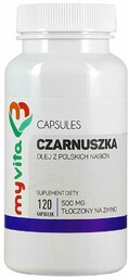 Olej z Czarnuszki 500mg, MyVita, 120 kapsułek