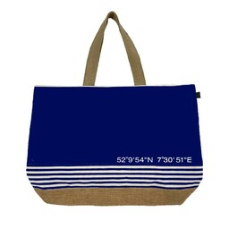 Cawoe Torba plażowa Canvas Beach Bag 40x55 granatowa