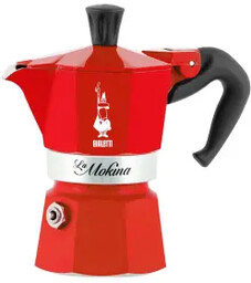 Bialetti Moka Express 6tz 300ml 2 kubki Czerwony