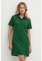 Lacoste sukienka kolor zielony mini prosta