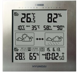 Stacja meteo HYUNDAI WS2244M kalendarz budzik wilgotność