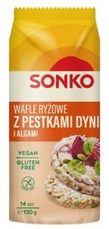 SONKO Wafle ryżowe z pestkami dyni i algami