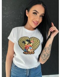 T-shirt Myszka Mickey Gucci Biały - M