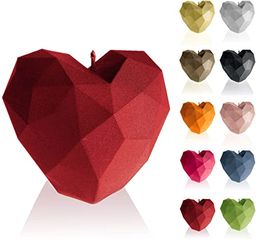 Candellana Heart Low-Poly - Świeca na walentynki -