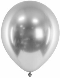 Partydeco BALONY GLOSSY SREBRNE 30CM 50SZT -