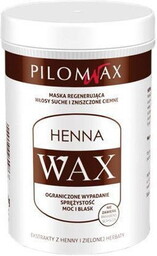 PILOMAX WAX Henna Maska do włosów zniszczonych ciemnych