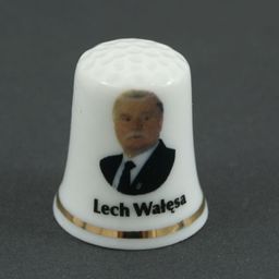 Naparstek porcelanowy - Lech Wałęsa