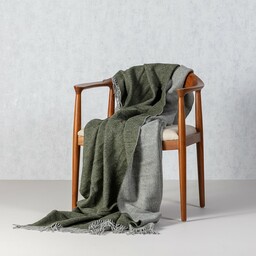 Pled Merinos 140x200cm melange green khaki, 140 x