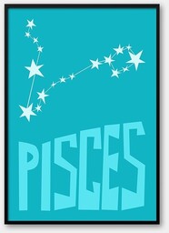 Plakat RYBY - PISCES Znaki Zodiaku Gwiazdozbiór