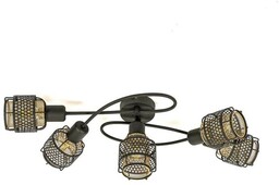 Lindby - Eudoria 5 Round Lampa Sufitowa Black/Gold