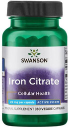 SWANSON Iron Citrate 25mg 60vegcaps