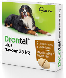 DRONTAL Dog Flavour Plus na odrobaczanie psa powyżej