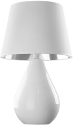 Lampa nocna do sypialni LACRIMA WHITE/SILVER śr. 40cm