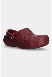 Crocs kapcie Classic Lined Clog kolor czerwony 203591