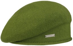 Beret z Dzianiny Classic Uni by Seeberger, zielony,