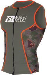 ZEROD Koszulka triathlonowa męska RACER SINGLET zielona