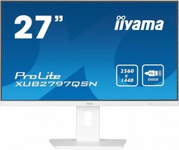 IIYAMA Monitor 27 cali XUB2797QSN-W1 IPS,QHD,USB-c Dock 65W,HDMI,