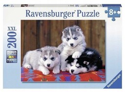 Ravensburger PUZZLE 200 SZCZENIęTA HUSKY XXL