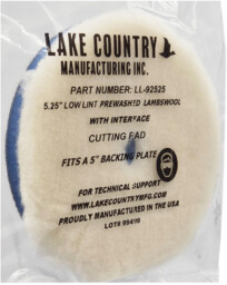 Lake Country 5,25" Low Lint Prewashed Lambswool Pad