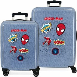 Marvel Spiderman Denim, Niebieski, única, Zestaw walizek