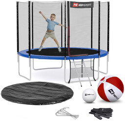 Hop-Sport, Trampolina z siatką zewnętrzną, 10 FT/305 cm