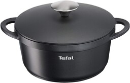 Tefal Trattoria Garnek do Gotowania, Odlew Aluminiowy, Czarny,