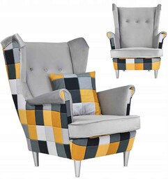 Fotel uszak Ari Print Duo Family Meble