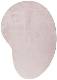 Dywan pluszowy Loren pudrowy róż kształt bean