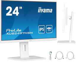 Biały monitor iiyama ProLite XUB2497HSN-W1 24" IPS LED