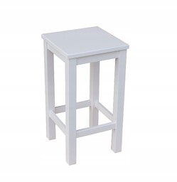 Taboret Barowy Hoker 60CM Prosty Nowoczesny biały