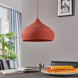 Lindby Piękna lampa wisząca Fiona, terracotta