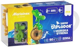 MARIOINEX Klocki plastikowe Mini Waffle Smok Diplodok