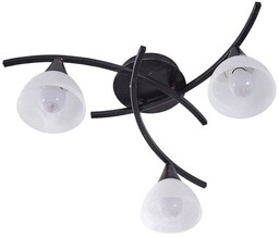 Lindby - Della 3 Lampa Sufitowa Black/Opal