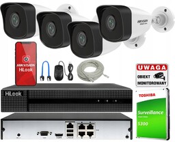 Hikvision Zestaw monitoringu Fhd Detekcja ruchu Ir