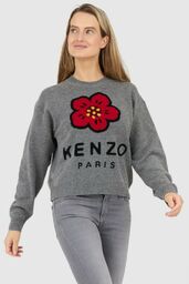 KENZO Szary sweter damski boke flower, Wybierz