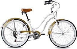 Rower Miejski Damski 26 Beach Cruiser Odblaski Dzwonek