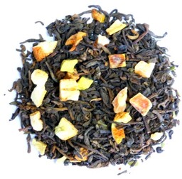 Najlepsza liściasta herbata czerwona puerh GREJPFRUTOWA mango jabłka