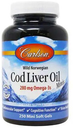 Carlson Labs Cod Liver Oil Minis 250 Mini