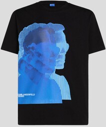 Karl Lagerfeld Jeans Męski T-shirt w czarnym kolorze