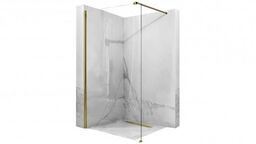 Złota ścianka prysznicowa walk-in 90 cm Aero Gold