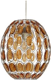 Candellux SELMA 31-02860 lampa wisząca klosz kryształki pomarańczowa