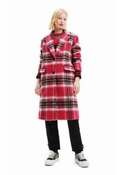 Desigual płaszcz 23WWEWAD WOMAN WOVEN OVERCOAT damski kolor