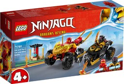 Lego Ninjago Kai i Ras w pojedynku samochód-motocykl