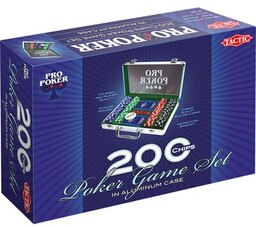 TACTIC Gra karciana Poker Pro 200 żetonów 03090