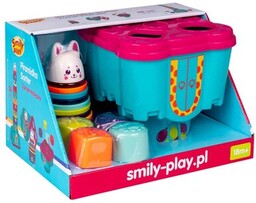 SMILY PLAY Zabawka edukacyjna Piramidka Sorter Zamek Króliczka