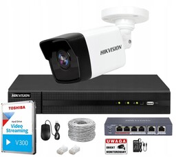 Zestaw Monitoringu Hikvision 4Mpx PoE Zewnętrzny