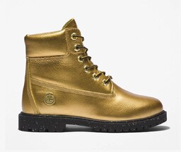 Buty Damskie Kozaki Timberland Złote Eleganckie Zimowe Rozmiar