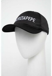 Patrizia Pepe czapka z daszkiem kolor czarny